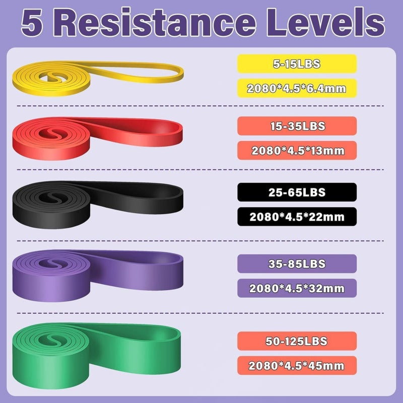 Set Bande Elastiche Fitness - Allenamenti Casa e Palestra